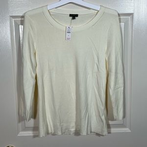 Talbots Scoopneck Sweater - Cream Color - M - NWT